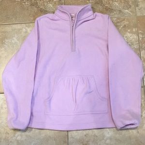 Pink fuzzy land’s end kids sweater